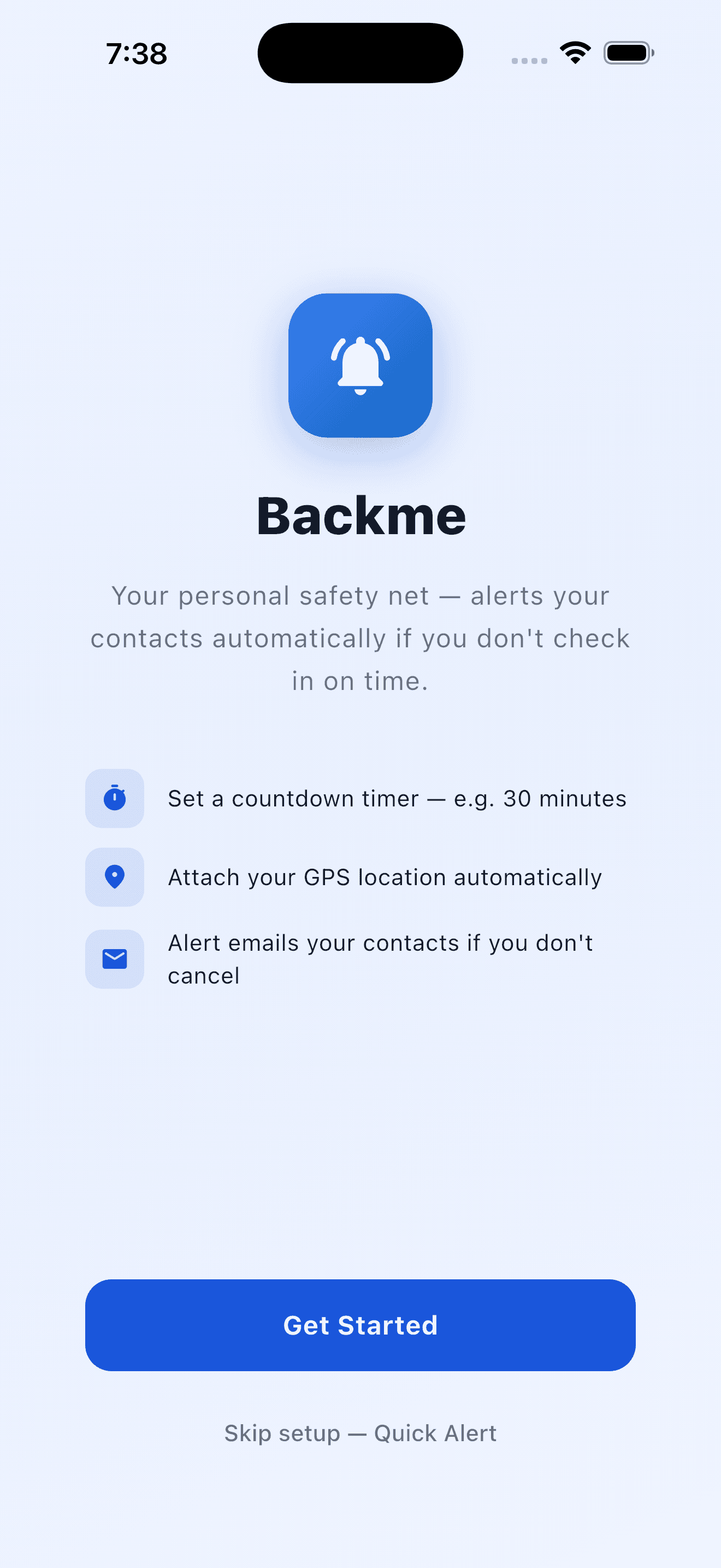 Start screen screenshot